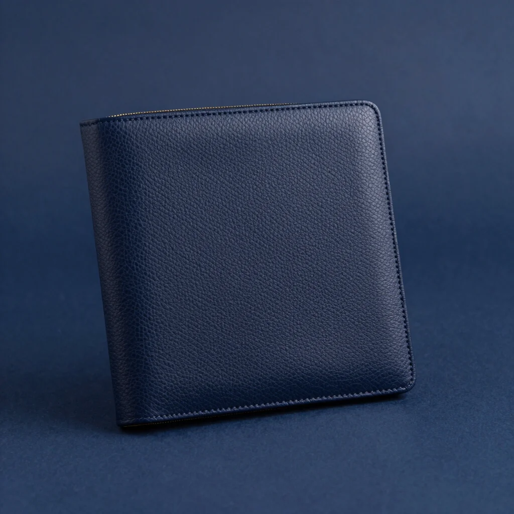 Navy Leather Folio